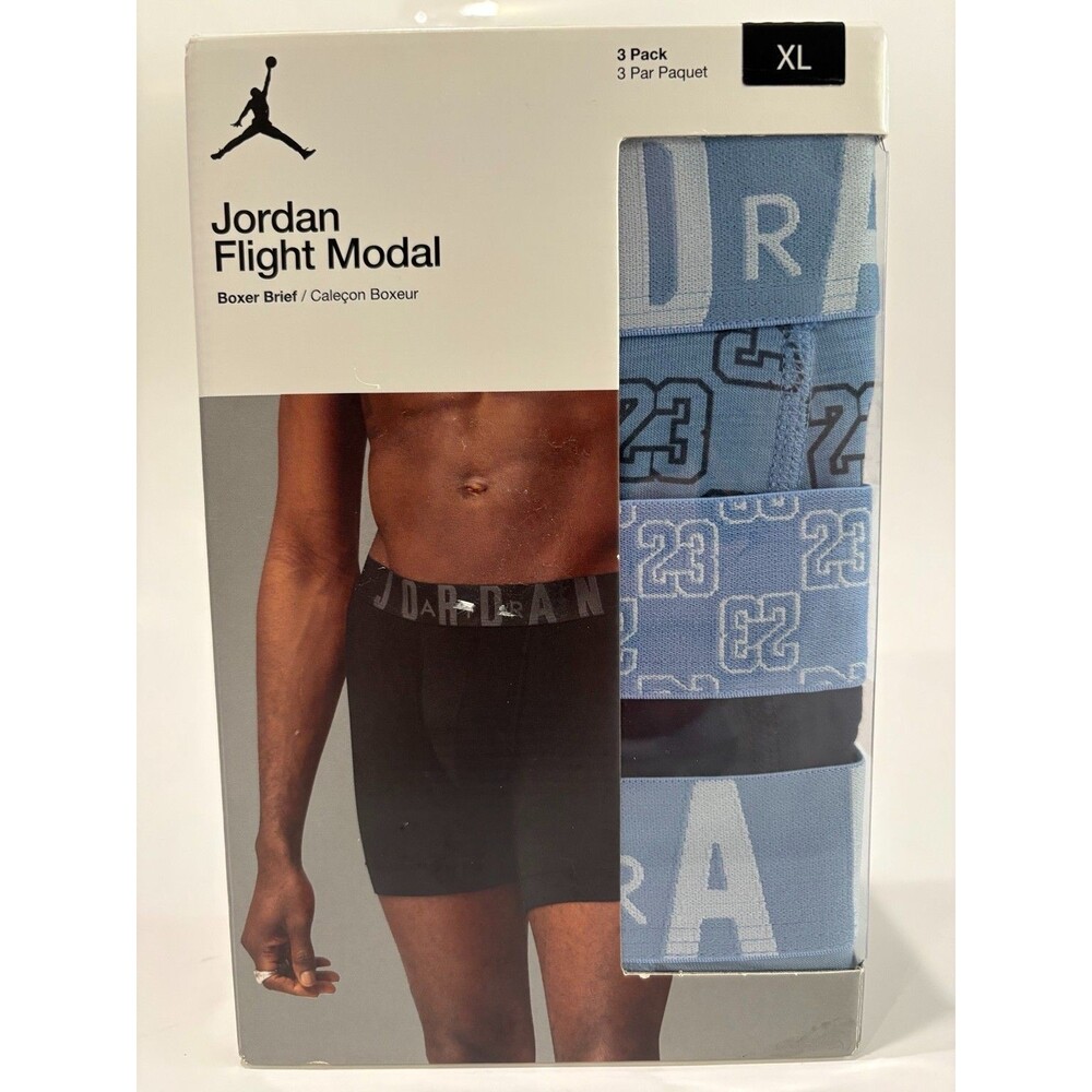 Jordan Flight Modal Boxer Briefs 3 Pack Chambray Blue Men's XL NWT